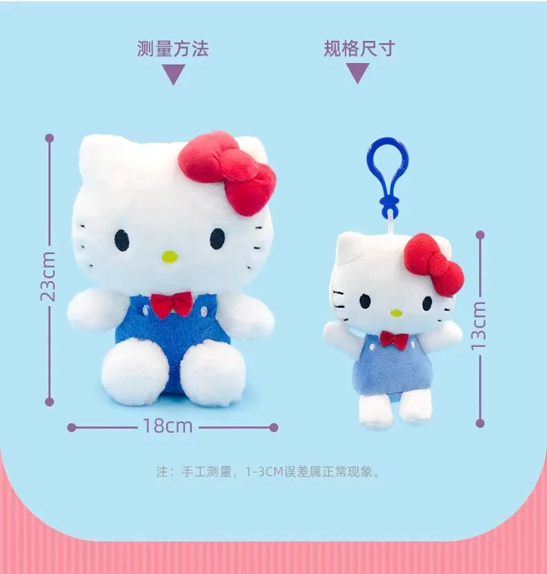 Genuine Sanrio 50th Anniversary Hello Kitty Stuffed Toys Pendant Plush Toys Doll Keyring Anime Keychain Birthday Christmas Gift