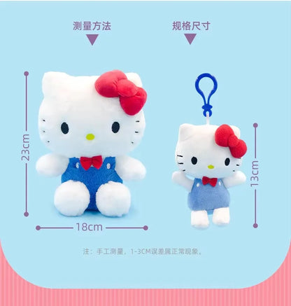 Genuine Sanrio 50th Anniversary Hello Kitty Stuffed Toys Pendant Plush Toys Doll Keyring Anime Keychain Birthday Christmas Gift