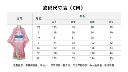 Kanroji Mitsuri Cosplay Costume Women Polyester Kimono Dress