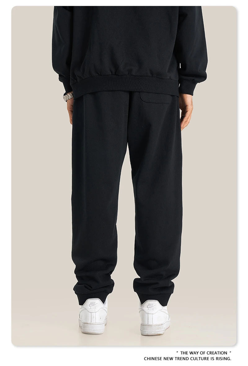 ZODF 2024 Autumn Winter Unisex Solid Sweatpants Heavyweight 440gsm Casual Loose Fit Sport Joggers HY0890