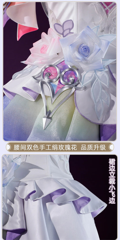 Honkai Star Rail Cyrene Cosplay Costume Wig Dress New Skin Uniform Metal Accessory Elysia Amphoreus Halloween Party Women Girls