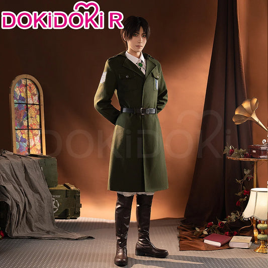 IN STOCK Erenn Mikasaa Levii Hangee Arminn Cosplay Costume Anime【S-3XL】DokiDoki-R Women Men Leather Plus size