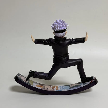 16.5cm Jujutsu Kaisen Anime Figure Rocking Trojan Gojou Satoru Action Figure Car Decorations PVC Adult Collection Model Doll Toy