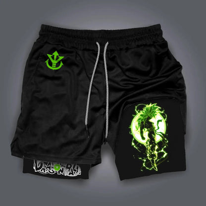 Anime Gym Shorts Men Women Dragon Ball Broly Summer Streetwear Casual Beach Pants Breathable Mesh Quick-dry Shorts Sportswear