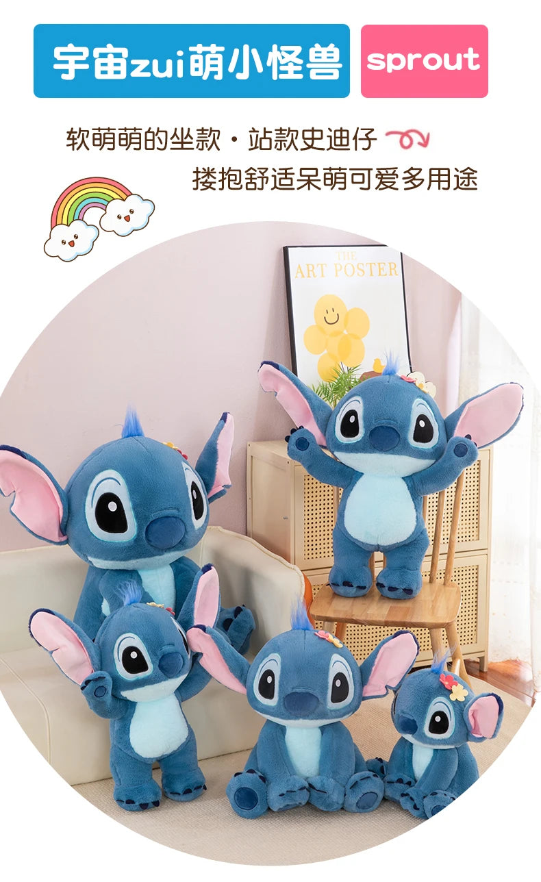 Disney 70cm Large Size Lilo&Stitch Plush Stuffed Doll Cartoon Animal Sleeping  Pillow Room Decoration Softmaterial Toy for Gift