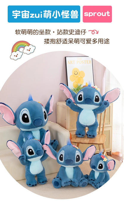 Disney 70cm Large Size Lilo&Stitch Plush Stuffed Doll Cartoon Animal Sleeping  Pillow Room Decoration Softmaterial Toy for Gift