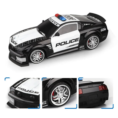 1/12 Big 2.4GHz Super Fast Police RC Car Remote Control Chase Drift Toy with Lights for Boys Kids