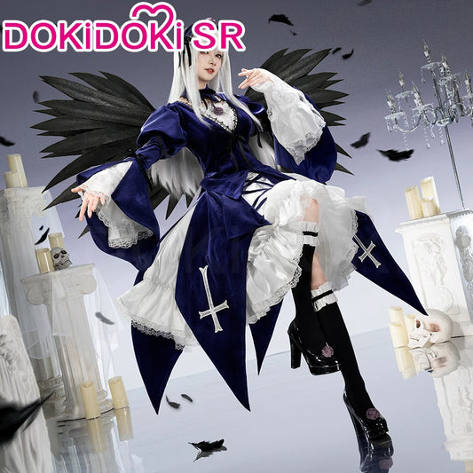 Suiginto Cosplay Costume Anime Rozen Maiden DokiDoki-SR  Suigintou Women Mercury Lampe Lolita Gothic Halloween Dress Suiginto