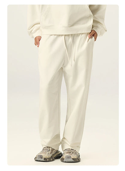 ZODF 2025 Winter Man Basic 420gsm Straight Pants Unisex Loose Clean Fit Sport Trousers Brand Streetwears HY0061