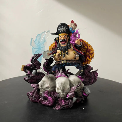 14cm One Piece Marshall·D·Teach Blackbeard Anime Figure Statuette GK Garage Kits PVC Figurine Model Doll Ornament Decoration Kid