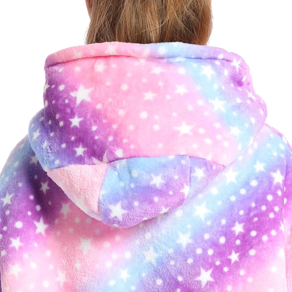 Funny Cartoon Children's Pajamas Girls Winter Clothes Plush Dinosaur Cat Bear Unicorn Pink Blue Toddler Boy Pijama Kids Clothing