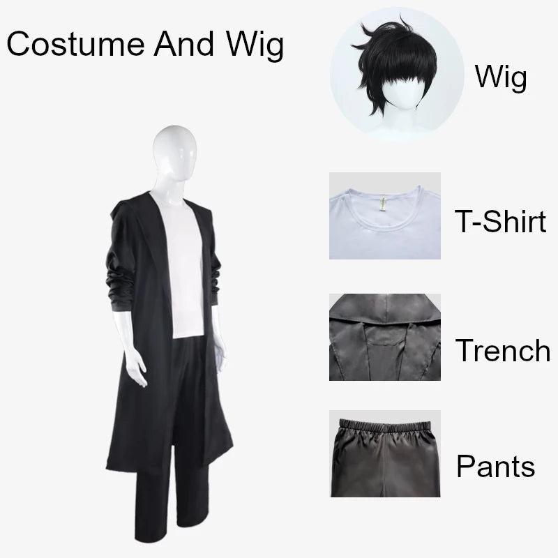Solo Leveling Sung Jin Woo Cosplay Costume Set Polyester