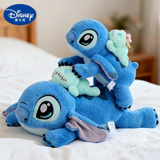 60/80/100cm Big Size Stitch Disney Anime Plush Stuffed Doll Kawaii Room Decoration Plushies Children's Pillow Holiday Gift