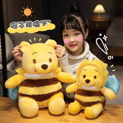 50cm Genuine Disney Bee Winnie The Pooh Plush Toys Pillow Kawaii Anime Bear Stuffed Doll Toys For Children's Birthday Xmas Gifts