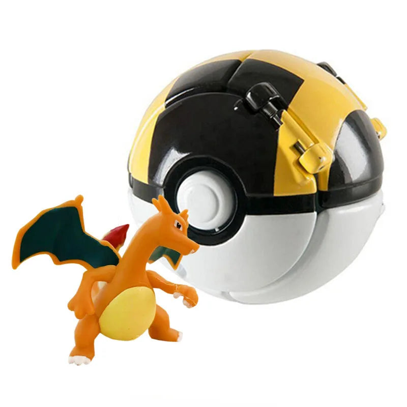 Pokemon Ball Pokeball Anime Figure Pikachu Charizard Squirtle Pocket Monster Elf Ball Toy Action Model Doll Toy Children Gift