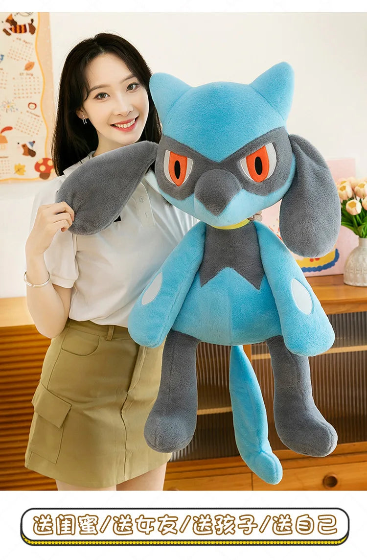40CM Big Size Pokemon Plushies Lucario Peluche Cartoon Anime Kawaii Stuffed Comfortable Soft Doll Stuffed Ornament Gift