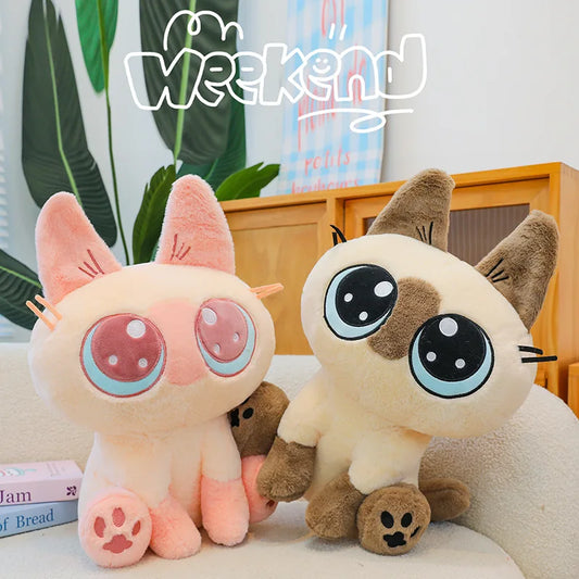 30-50cm Siamese Cat Animals Stuffed Doll Super Soft Home Office Decor High Quality Rabbit Toys Girls Boys Christmas Presents