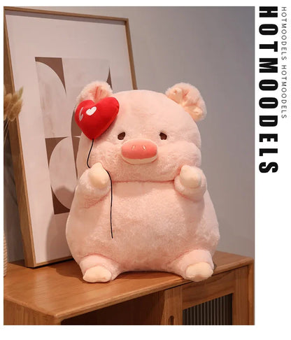 New 30-55cm Cute Cartoon Angel Pig Plush Toys Lovely Fat Piggy Stuffed Doll Red Heart for Girls Lovers Valentine's Day Gifts