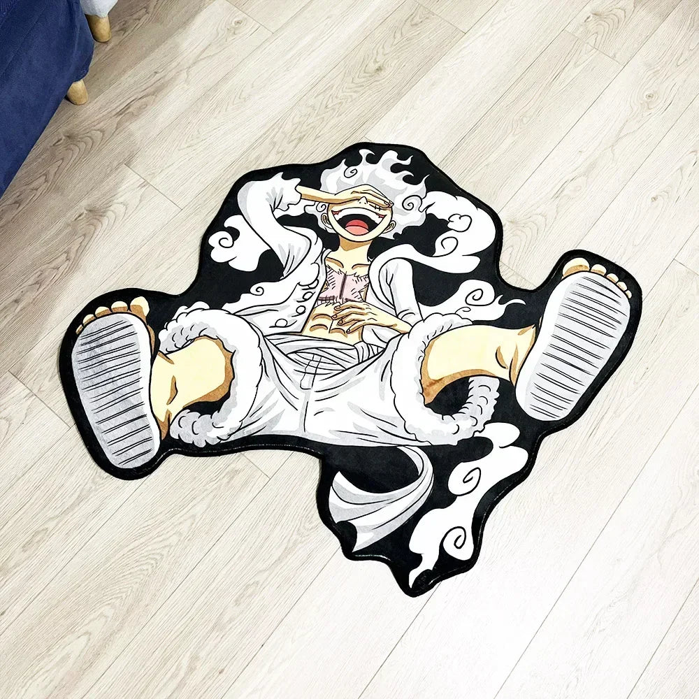 One Piece Figure Animes Rug Shanks Zoro Luffy Popular Style Nika Customize Cartoon Rug Handmade Carpet Area Rug for Home Decor