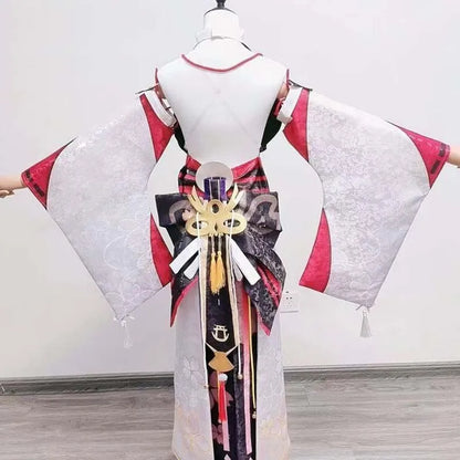 HOMCHEE TRENDS Genshin Impact Yae Miko Cosplay Set Adult Cotton Polyester