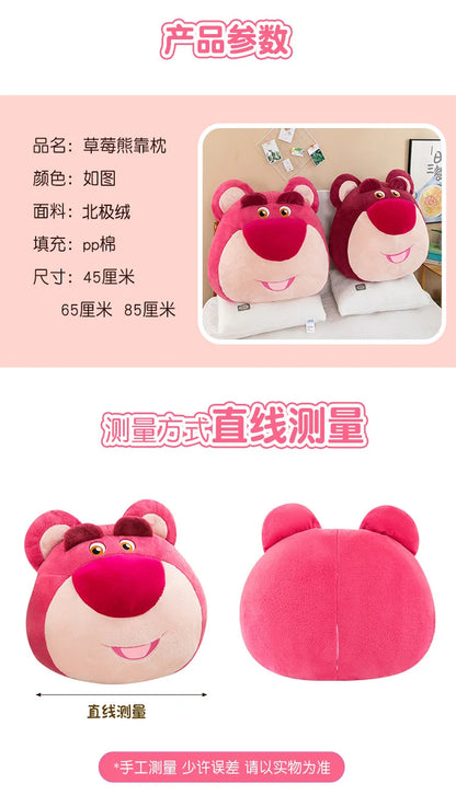65cm Disney Toy Story 4 Strawberry Bear Cute Girl Heart Bear Backrest Plush Toy Doll Pillow Doll Cushion with Strawberry Flavor