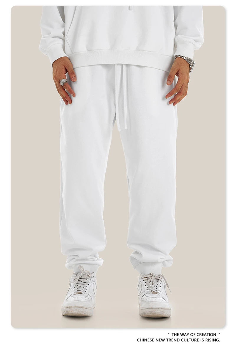 ZODF 2024 Autumn Winter Unisex Solid Sweatpants Heavyweight 440gsm Casual Loose Fit Sport Joggers HY0890