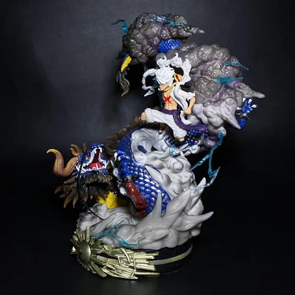 One Piece Hand Made Nica Luffy Vs Kaidou  Statue Model Anime Peripheral Anime Model Tidy Play Table Decoration Gift Toy Figure