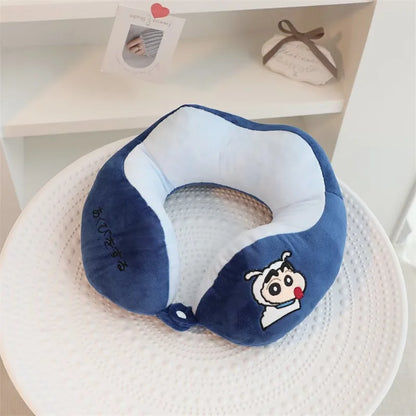 Crayon Shin Chan Plush U-shaped Pillow Kawaii Soft And Comfortable Portable Pillow Anime Cartoon Plush Neck Pillow Gifts