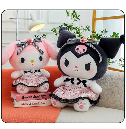 Sanrio Big Size 80cm Cute Kuromi My Melody Soft Stuffed Sofa Body Throw Pillow Plush Toys Dolls Kawaii Room Decor Holiday Gifts