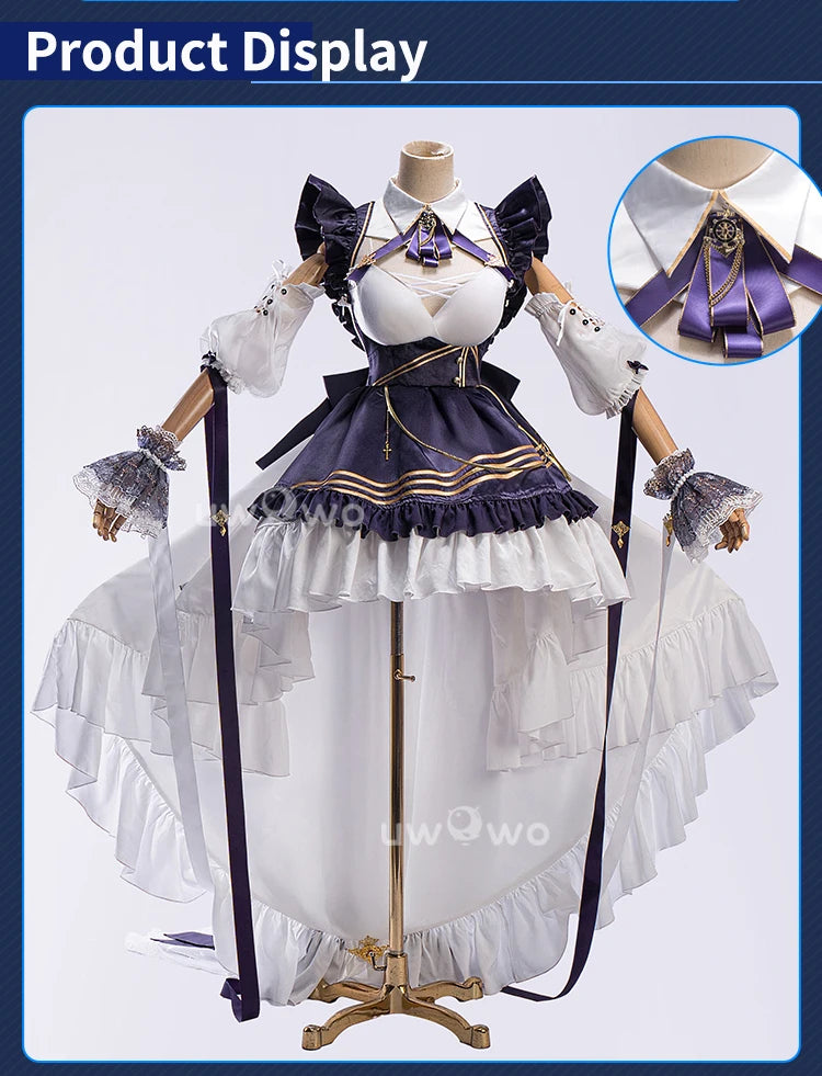 IN STOCK UWOWO Cheshire Cosplay Game Azurr Lanee Cheshire Default Cosplay Costume New outfit Halloween Costume