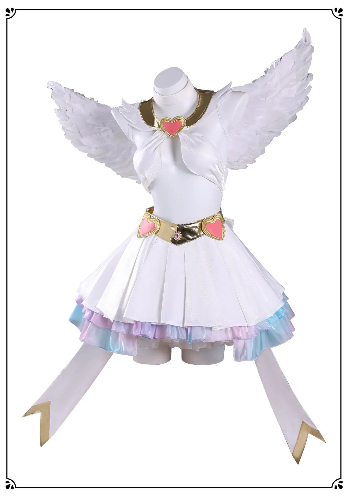 Anime New Panty Stocking with Garterbelt Pantiel Cosplay Costume Panty Anarchy Angel Skirt Wings Halloween Party for Women Girls