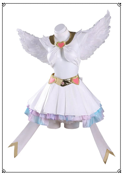 Anime New Panty Stocking with Garterbelt Pantiel Cosplay Costume Panty Anarchy Angel Skirt Wings Halloween Party for Women Girls