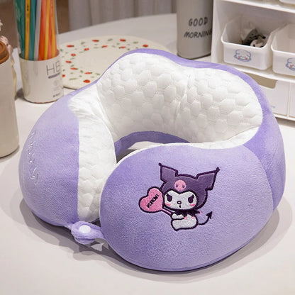 Sanrio Cartoon Anime Cinnamoroll U-Shaped Pillow Lovely Kuromi My Melody Comfortable Travel Pillow Xmas Gifts For Gifts