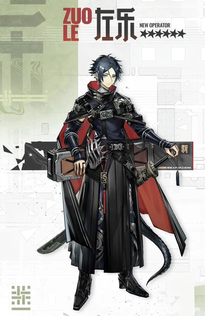 Arknights Zuo Le Cosplay Costume Wig Uniform Cloak Earrings Pythia Zuo Xuanliao Halloween Party Women Men Carnival Props iCoser