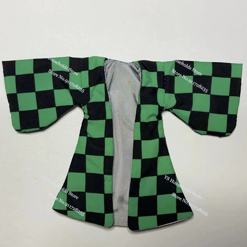 1/12 Kamado Tanjirou Flame Plaid Windbreaker Tomioka Giyuu Spout Matching Color Toy Accessory For Shf Anime Demon Slayer Soldier