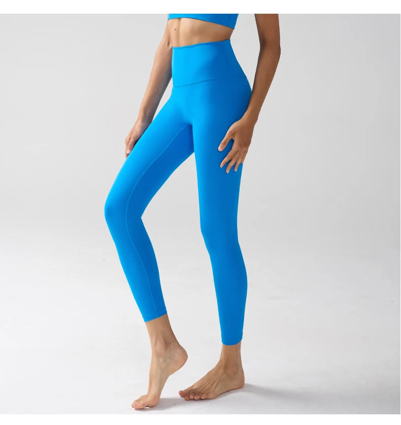 High Waist Naked Feeling Leggings for Women – Fitness Running Yoga Gym and Casual Workout Tight Pants