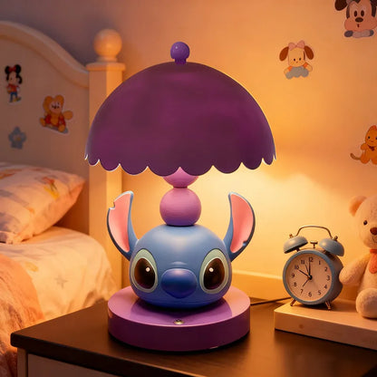 Cute Disney Lilo&Stitch Bedroom Bedside Lamp Anime Figure Table Lamp USB Plug 3 Color Dimming Living Room Study Atmosphere Light