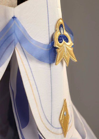 Genshin Impact Columbina Cosplay Costume Wig The Damselette Dress Headwear Eleven Fatui Harbingers Halloween Party Women Girls