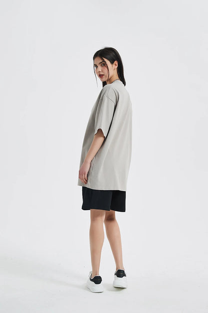 ZODF Fashion Spring Summer Washed Solid T Shirts For Men Loose Unisex 310gsm Cotton Heavy Weight T-Shirt Brand Tops HY0064