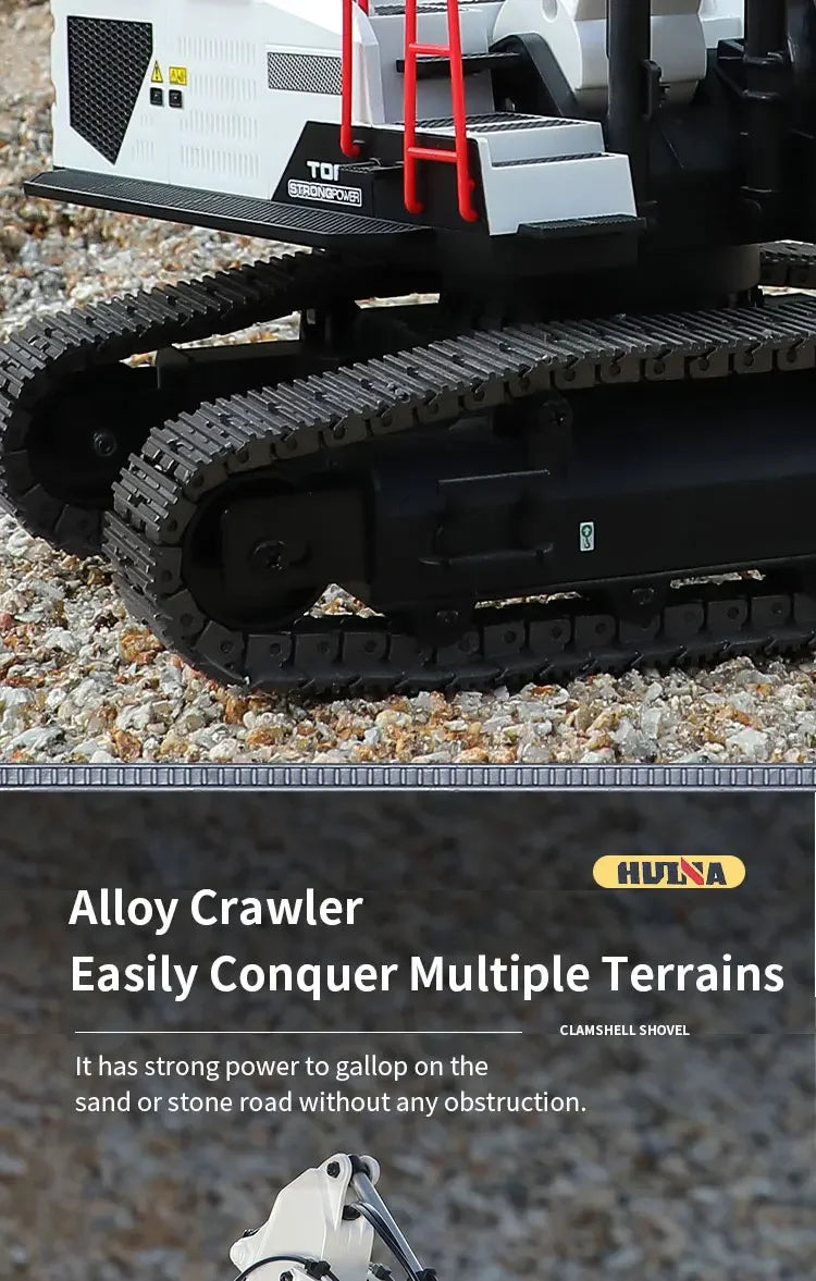 Huina 1594 22 Channels Large Remote Control Excavator 1/14 Electric Heavy Duty RC Excavator for Children Toys Model