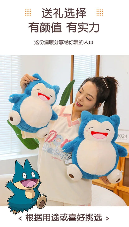 85/100CM Big Size Snorlax Plushie Pokemon Cartoon Anime Peluche Kawaii Stuffed Cushion Comfortable Soft Doll Children Toy Gift