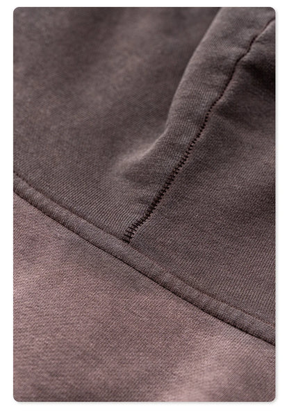 ZODF American Retro Washed Cotton Hoodie For Men Unisex Autumn High Street Oversized Knitted 380gsm Hooded Pullovers Coat HY0913