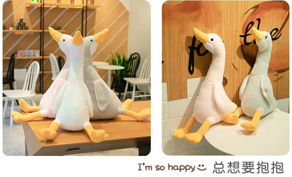 32-90cm Cute Duck Plush Toy Stuffed Animal Big Goose Dolls Large Soft Sleeping Hug Pillow Girl Xmas Birthday Gift