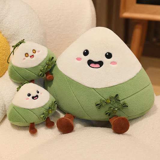 Dragon Boat Festival Plush Toy Kawaii Rice Dumpling Pillow Cushion Cute Chinese Knotting Decor Green Bag Pendant