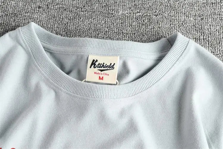 Summer New American Retro Short-sleeved O-neck Letter Printed T-shirt Men's Fashion Simple 100% Cotton Washed Casual Sport Tops