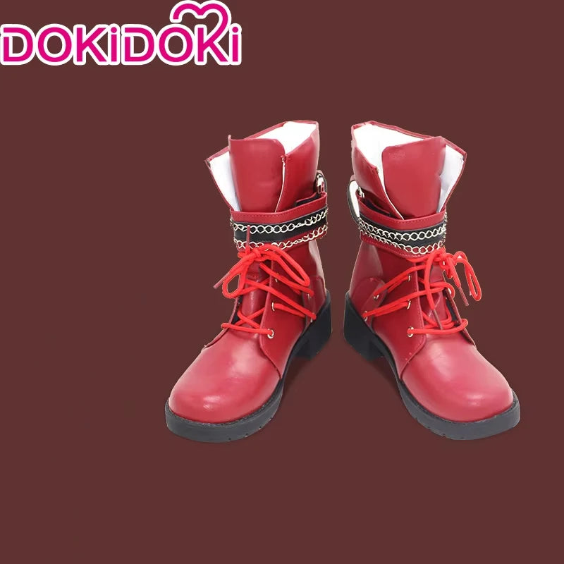 Tifa Lockhart Shoes Game FF DokiDoki Women Red Shoes Cosplay FF Tifa Lockhart Christmas Cosplay Halloween