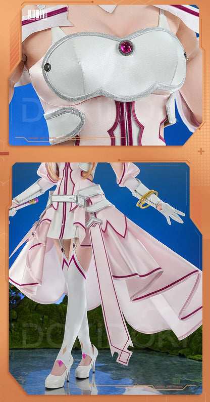 IN STOCK Yuuki Asuna Cosplay Costume Anime Sword Art Online Cosplay DokiDoki-SR Female Costume The Goddess of Creation Asuna Wig