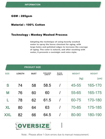 ZODF 2025 Summer 285gsm Washed Tank Tops For Men Unisex American Retro Cut Distressed Oversized Sleeveless TEE Vest HY1006