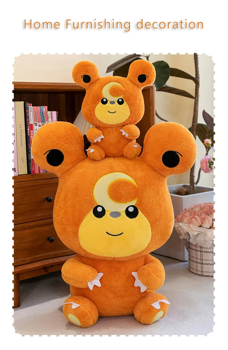 30/80cm Large Teddiursa Pokemon Plush Toys Anime Doll Cute Pillow Cartoon Giant Pokémon Plushie Stuffed Gift for Kids Christmas
