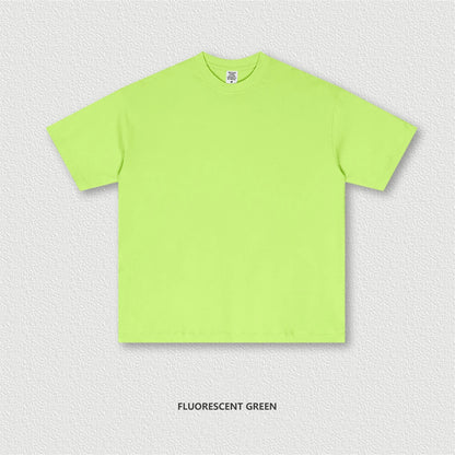 ZODF 2025 Summer Men 180gsm Solid T-Shirts Women Unisex Loose Basic Breathable Cotton T Shirt Brand Tees HY0971